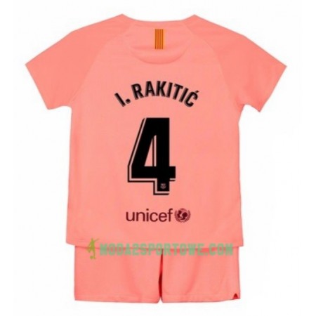 Koszulka FC Barcelona I.Rakitic 4 Dziecięcy Trzeci Stroje Piłkarskie 2018/19 Krótki Rękaw